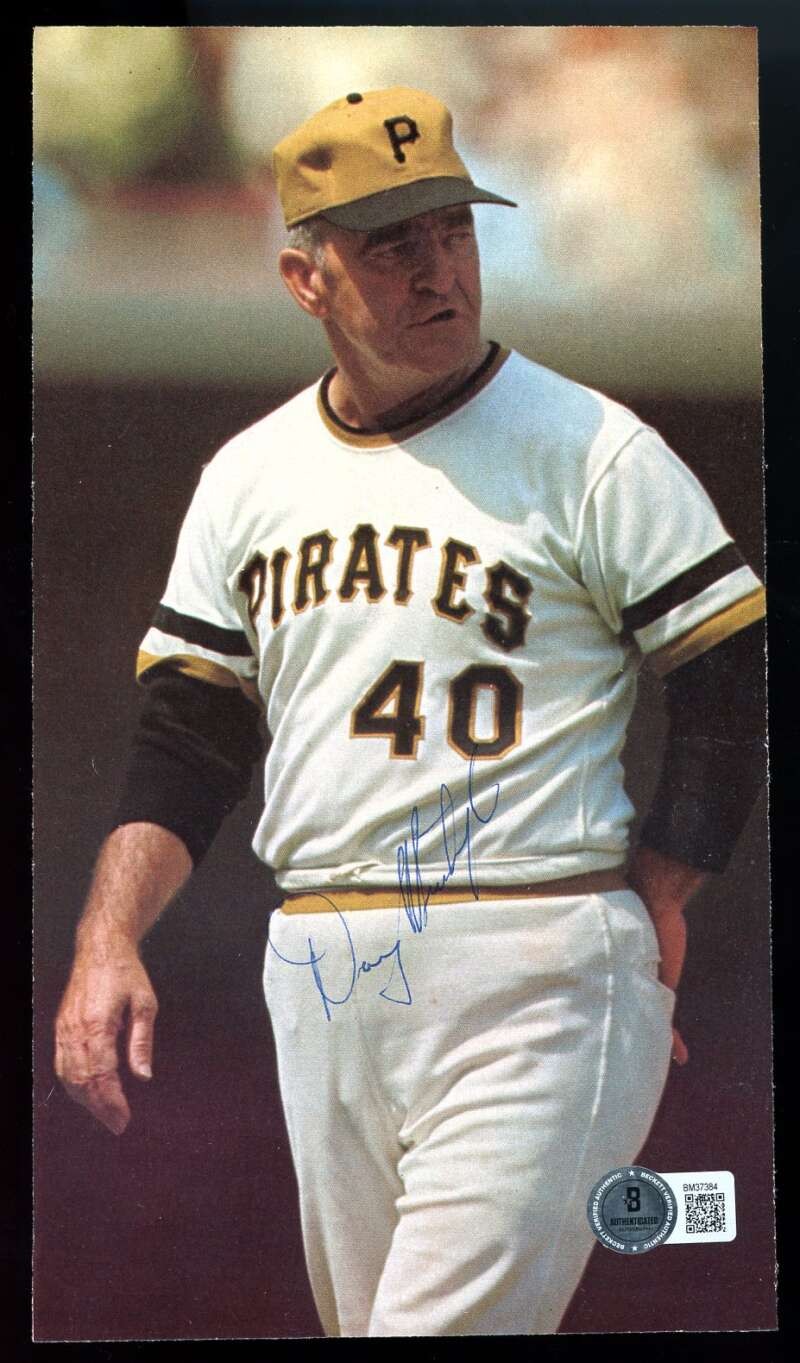 Danny Murtaugh Beckett BAS Signed 5x9 Photo Autograph