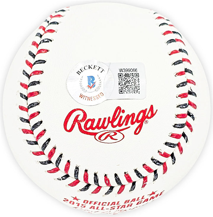 Salvador Perez Auto Official 2015 All Star Game Logo Baseball Royals Beckett