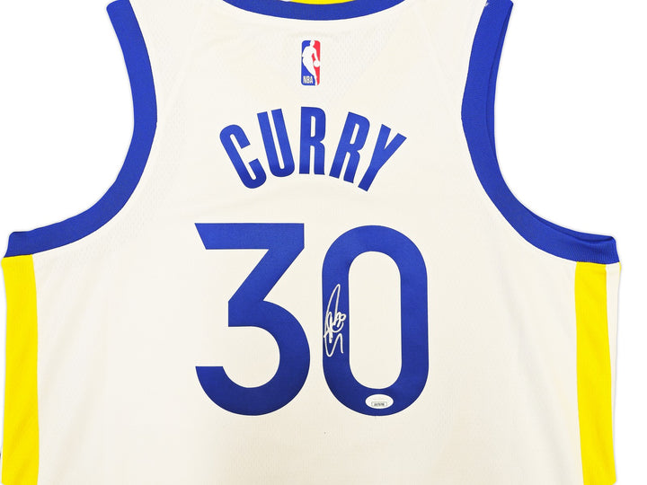 Warriors Stephen Curry Auto White Nike Swingman Association Edt Jersey Sz 48 JSA