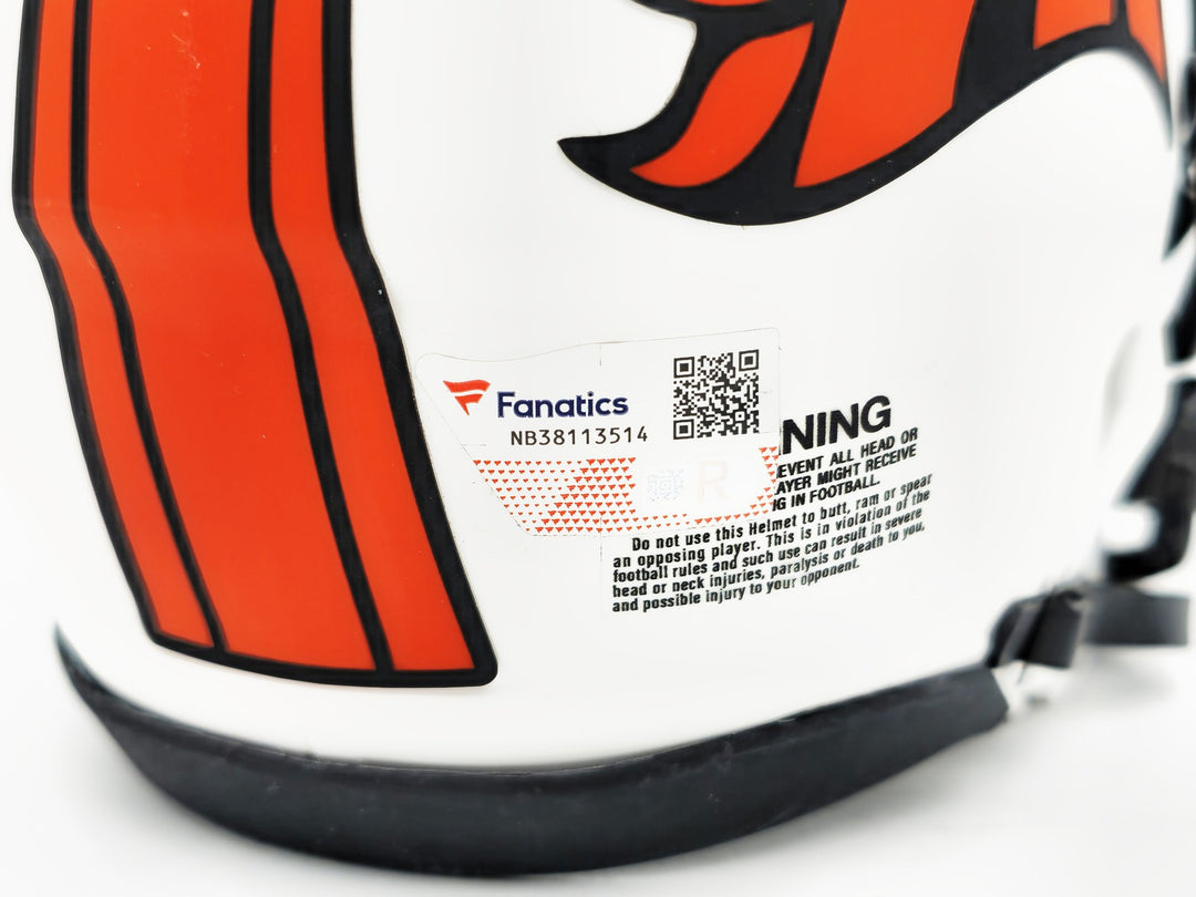 Russell Wilson Auto Broncos Lunar Eclipse White Speed Mini Helmet Fanatics Holo