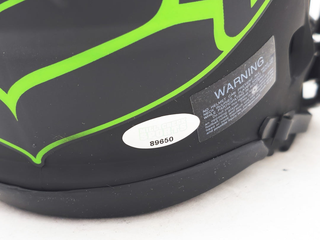 Devon Witherspoon Signed Seahawks Eclipse Black Speed Mini Helmet MCS Holo