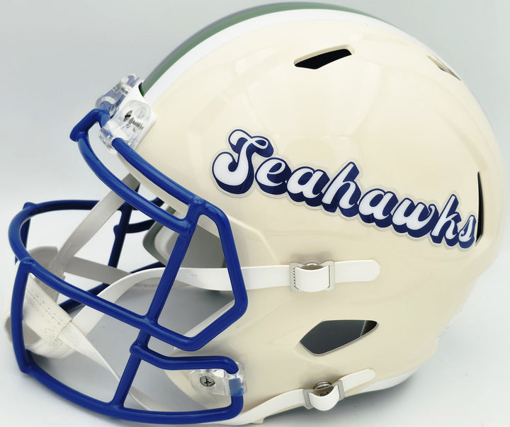 Byron Murphy II Signed Seahawks Cream Retro Full Size Speed Replica Helmet MCS