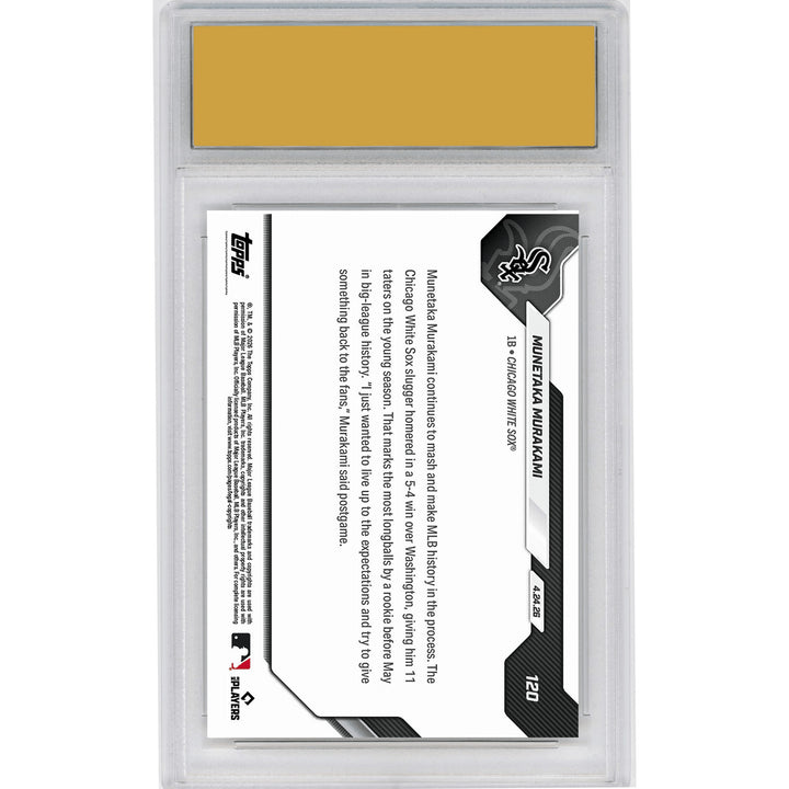 Graded 2026 Topps Now Munetaka Murakami #120 Rookie RC Baseball Card HOFSM 10