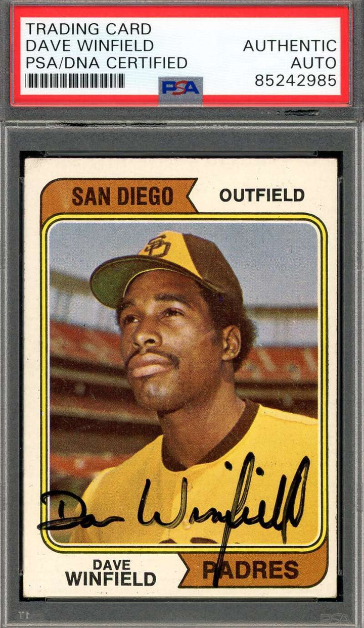 Dave Winfield PSA DNA Signed 1974 Topps Rookie Autographed