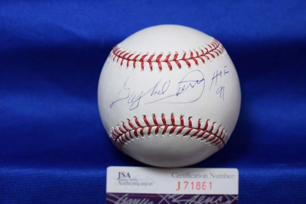 Gaylord Perry JSA Coa Autograph Major League OML Signed Baseball HOF 91