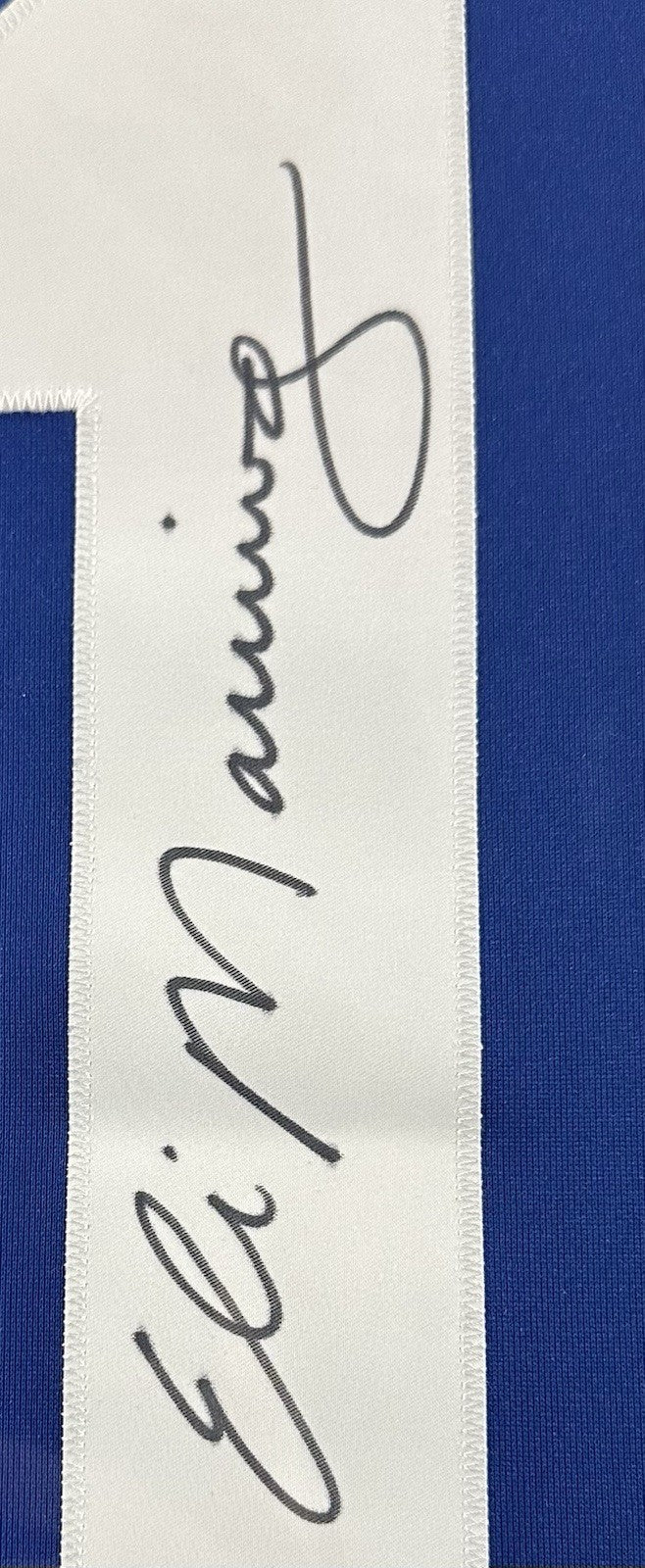 Eli Manning Signed Framed NY Giants Nike Blue Twill Jersey Autograph Steiner COA