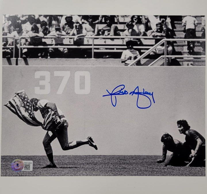 Rick Monday autograph signed 8x10 Photo Saves American Flag ~ Beckett BAS WIT