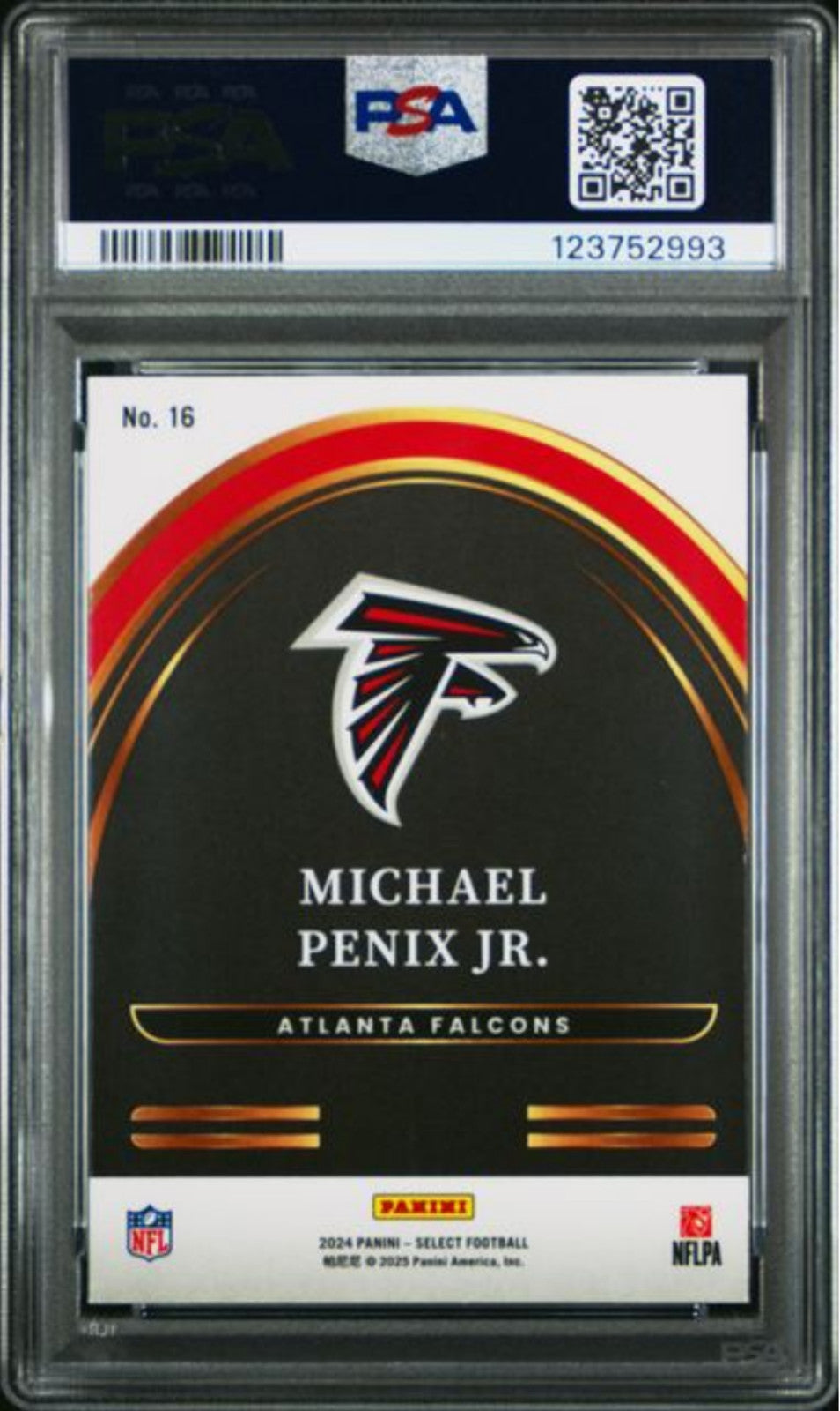 Graded 2024 Select Michael Penix Jr #16 Select Future RC Football Card PSA 10