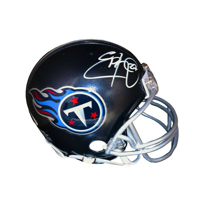 Eddie George signed Tennessee Titans Navy VSR4 Mini Helmet #27 Beckett Witnessed