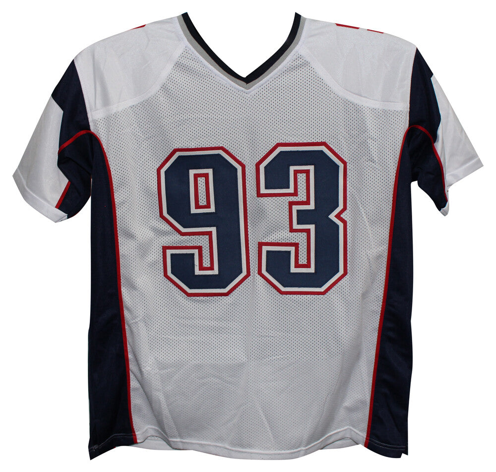 Richard Seymour Autographed Pro Style White XL Jersey HOF Beckett 39331