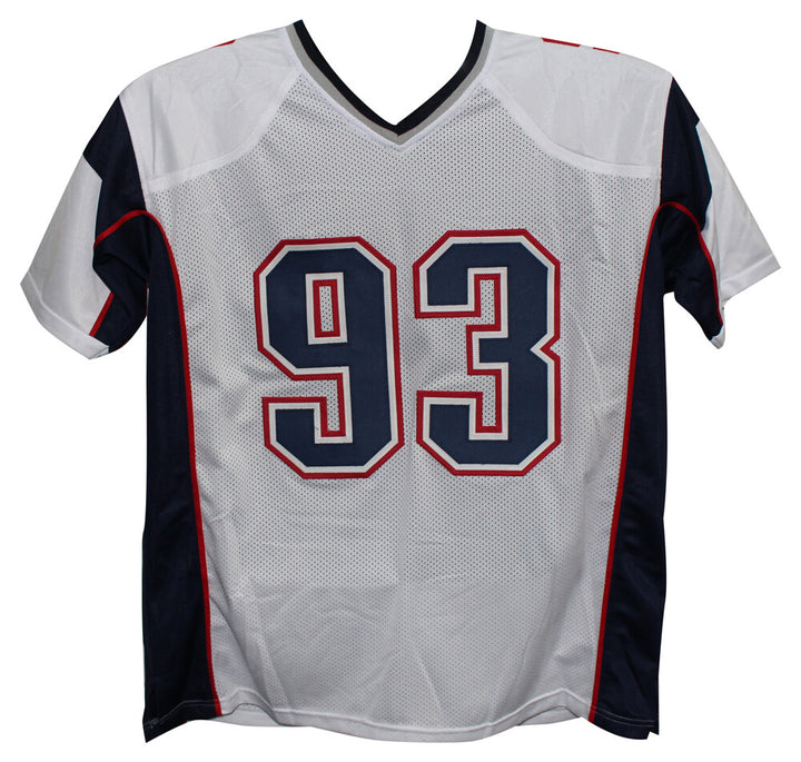 Richard Seymour Autographed Pro Style White XL Jersey HOF Beckett 39331