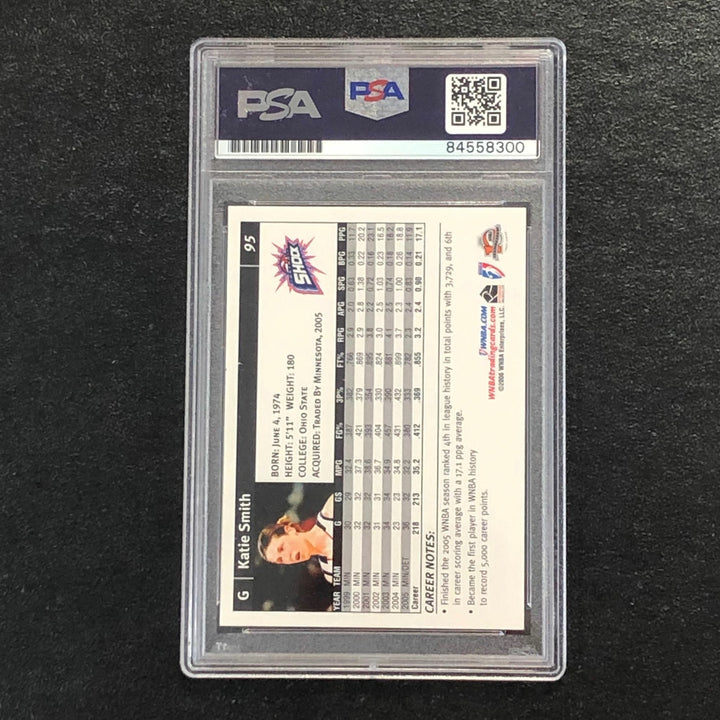 2006 Rittenhouse WNBA #95 Katie Smith Signed Card AUTO PSA Slabbed