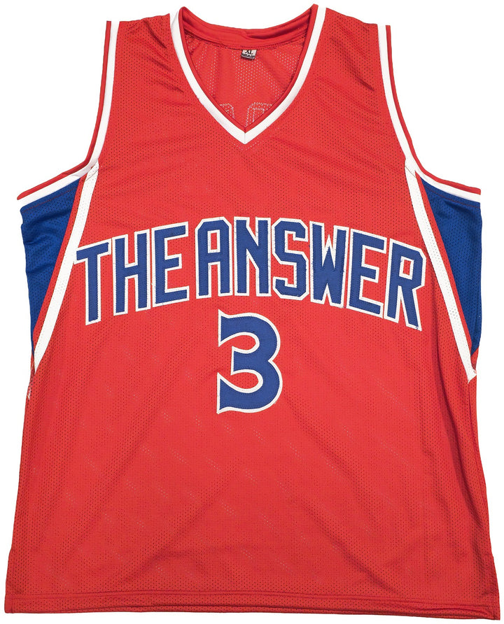 Philadelphia 76ers Allen Iverson Autographed Signed Red Jersey Beckett Witness
