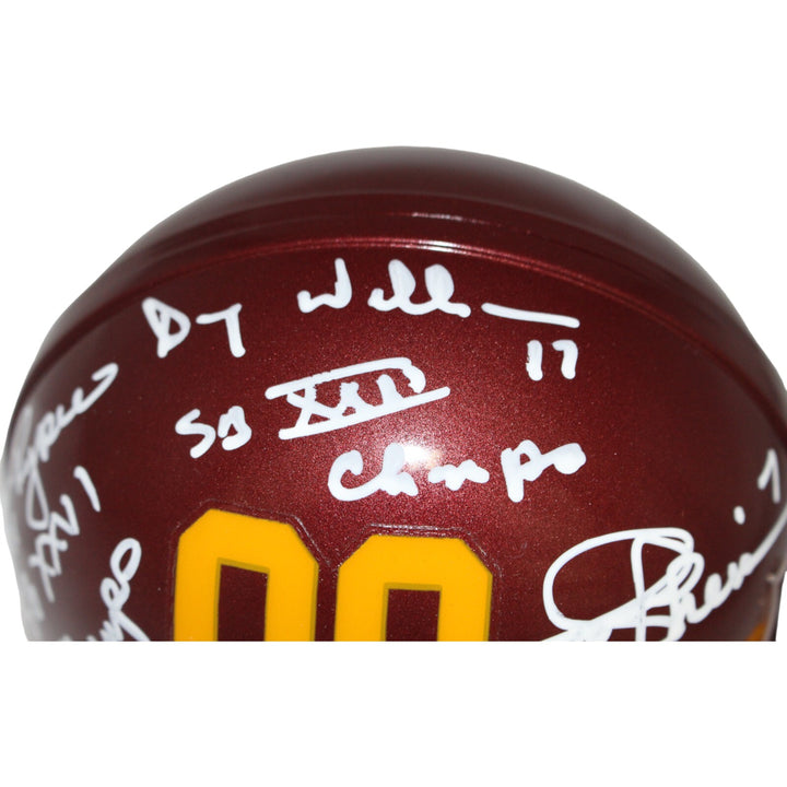 Joe Theismann Mark Rypien Doug Williams VSR4 Mini Helmet Beckett 42283