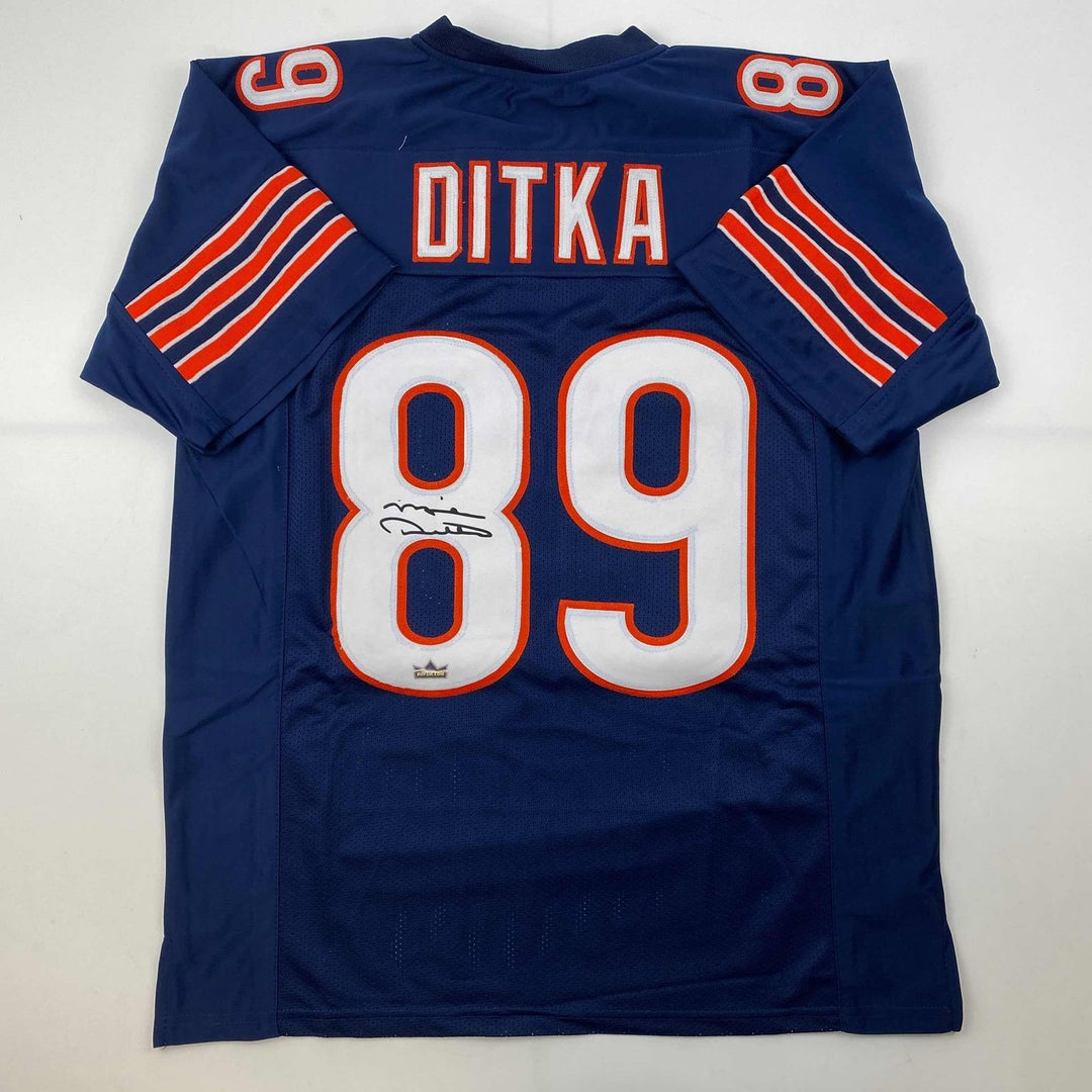 Facsimile Autographed Mike Ditka Chicago Blue Reprint Jersey Size Men's XL
