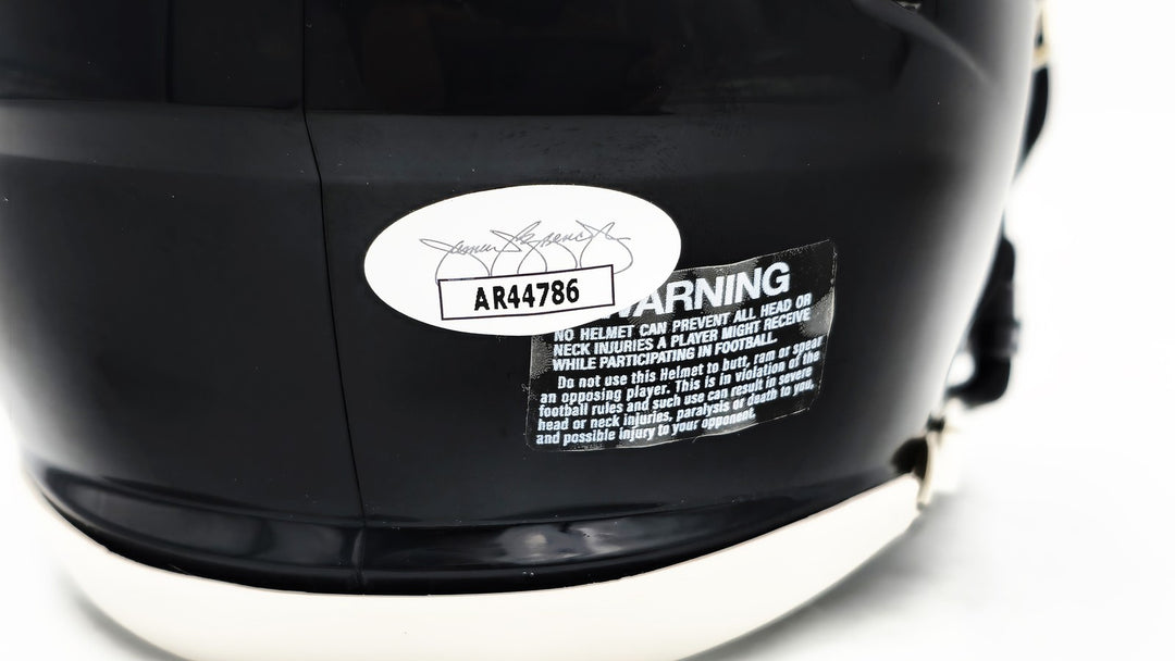 Travis Etienne Signed Jacksonville Jaguars Black Speed Mini Helmet JSA