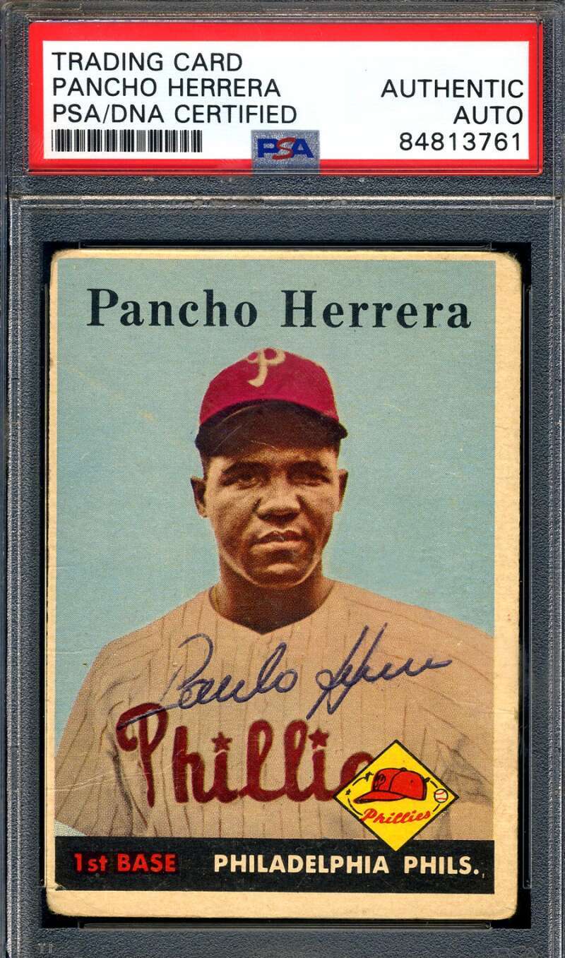 Pancho Herrera PSA DNA Signed 1958 Topps Autograph