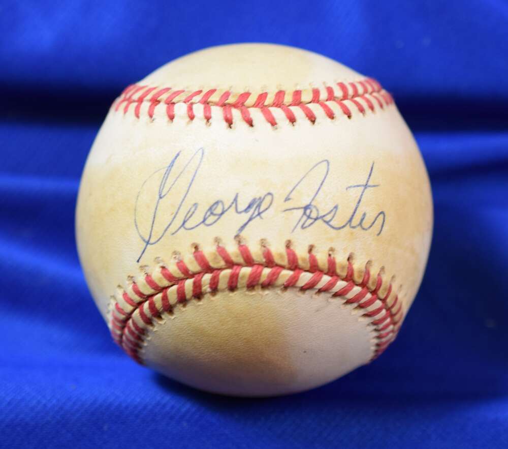 George Foster Upper Deck COA Autograph National League Signed Baseball