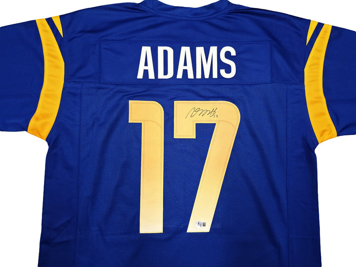 Los Angeles Rams Davante Adams Signed Blue Jersey Beckett Witness