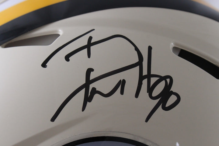 TJ Watt Autographed Pittsburgh Steelers Authentic Retro Helmet Beckett WIT 56207
