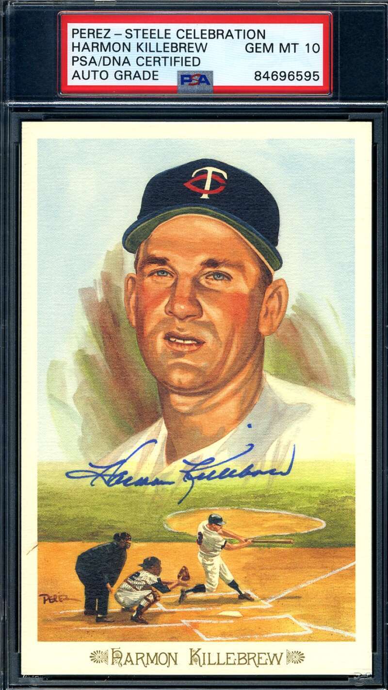 Harmon Killebrew Gem Mint 10 PSA DNA Signed Perez Steele Celebration Autograph