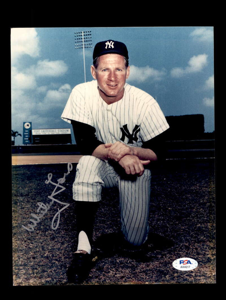 Whitey Ford PSA DNA Coa Hand Signed 8x10 Photo Yankees Autographed
