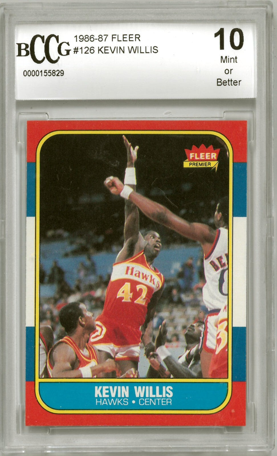 Kevin Willis 1986-87 Fleer Rookie Card (RC) #126- BCCG Graded 10 Mint or Better