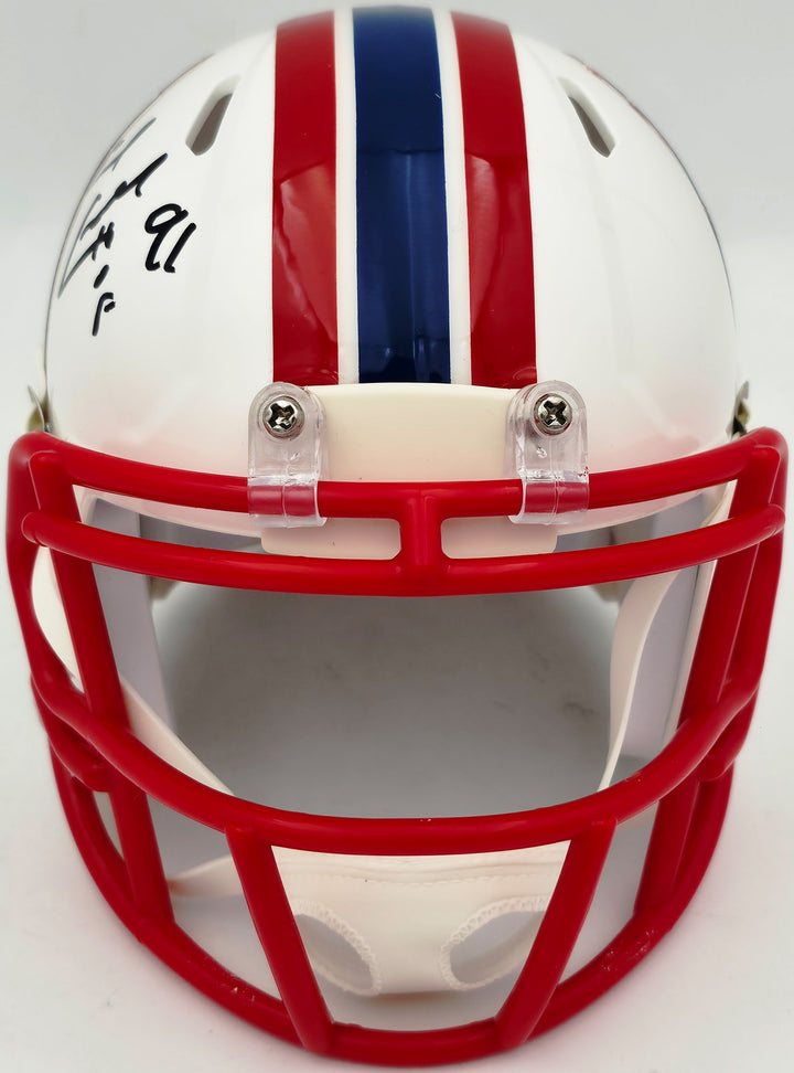 Earl Campbell Signed Oilers White 1981-98 Throwback Speed Mini Helmet