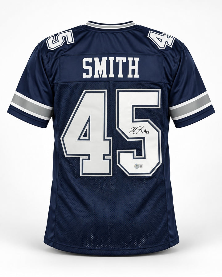 Rod Smith Signed Dallas Cowboys Blue Jersey Beckett BAS QR