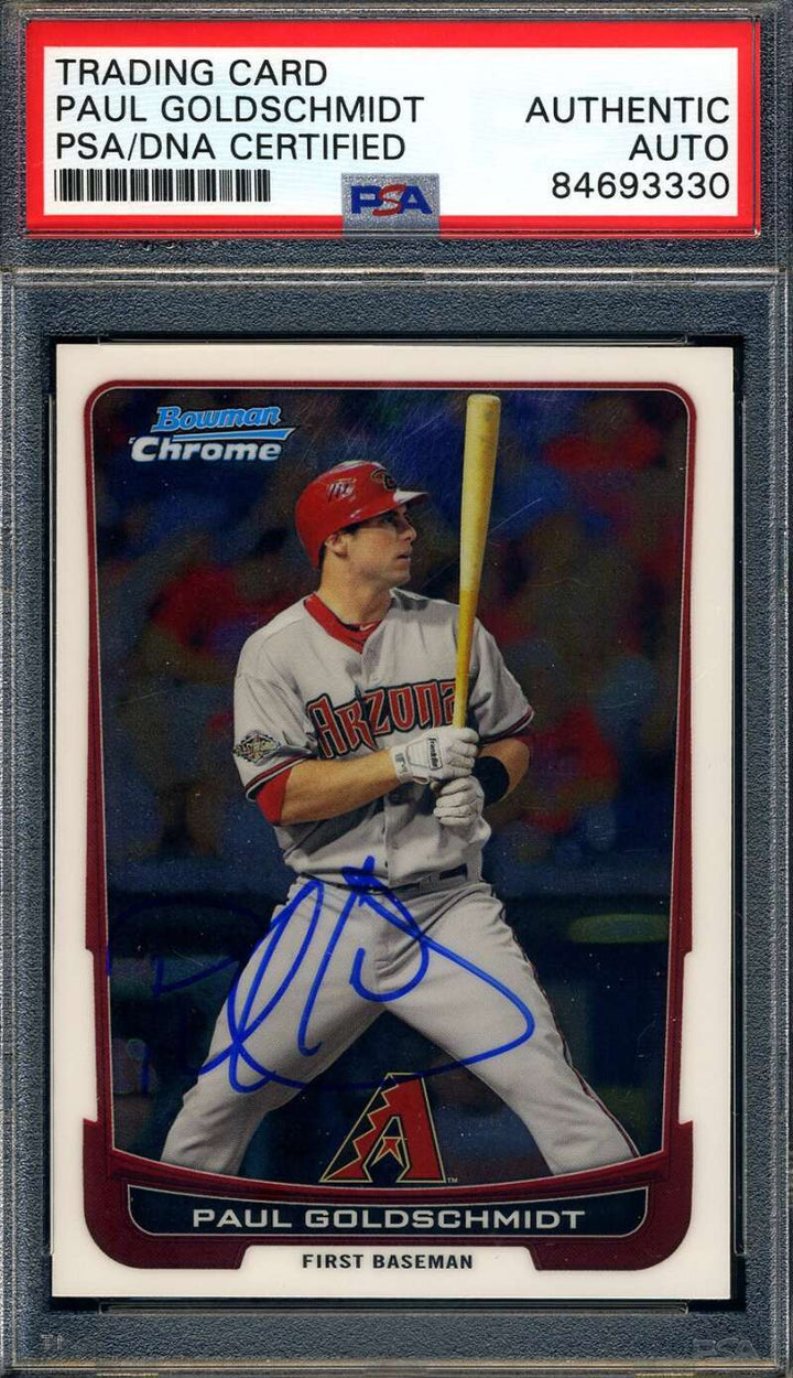 Paul Goldschmidt PSA DNA Signed 2012 Bowman Chrome Rookie Autograph