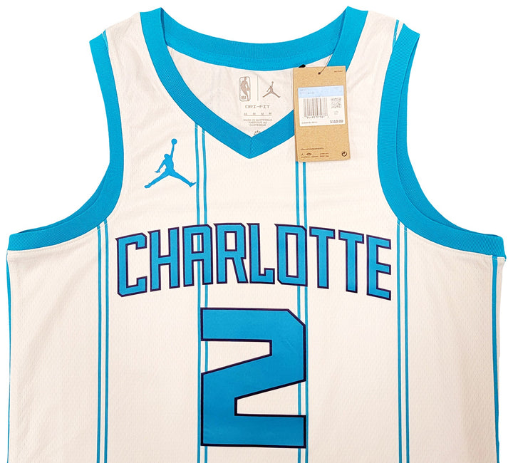 Charlotte Hornets LaMelo Ball Signed White Nike Swingman Jersey Size M Beckett