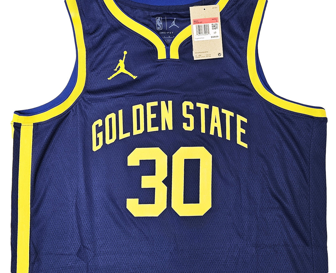 Warriors Stephen Curry Auto Blue Jordan Statement Edition Jersey Size 48 Beckett
