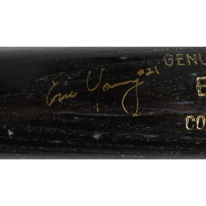 Eric Young Signed Colorado Rockies Game Used Louisville Slugger Broken Bat 53928