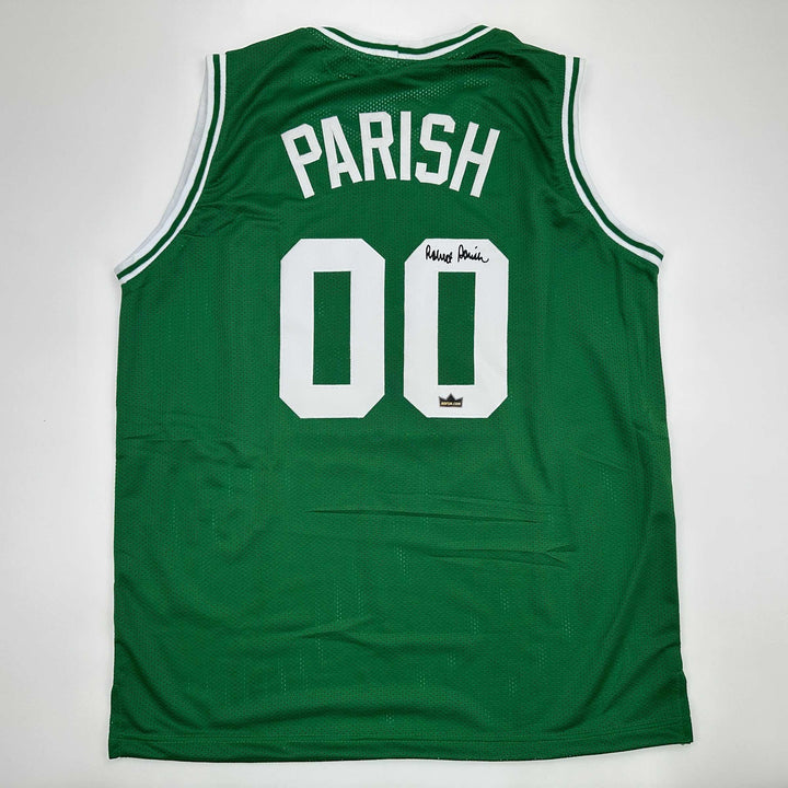 Facsimile Autographed Robert Parish Boston Green Reprint Jersey Size Men's XL