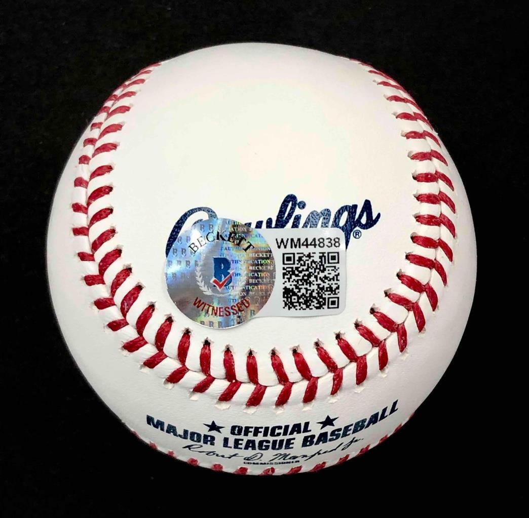 Eric Gagne full name autograph signed MLB Baseball BAS Beckett Witness Hologram