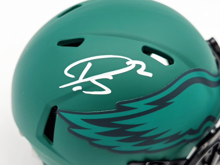 Darius Slay Jr. Signed Philadelphia Eagles Rave Green Speed Mini Helmet JSA