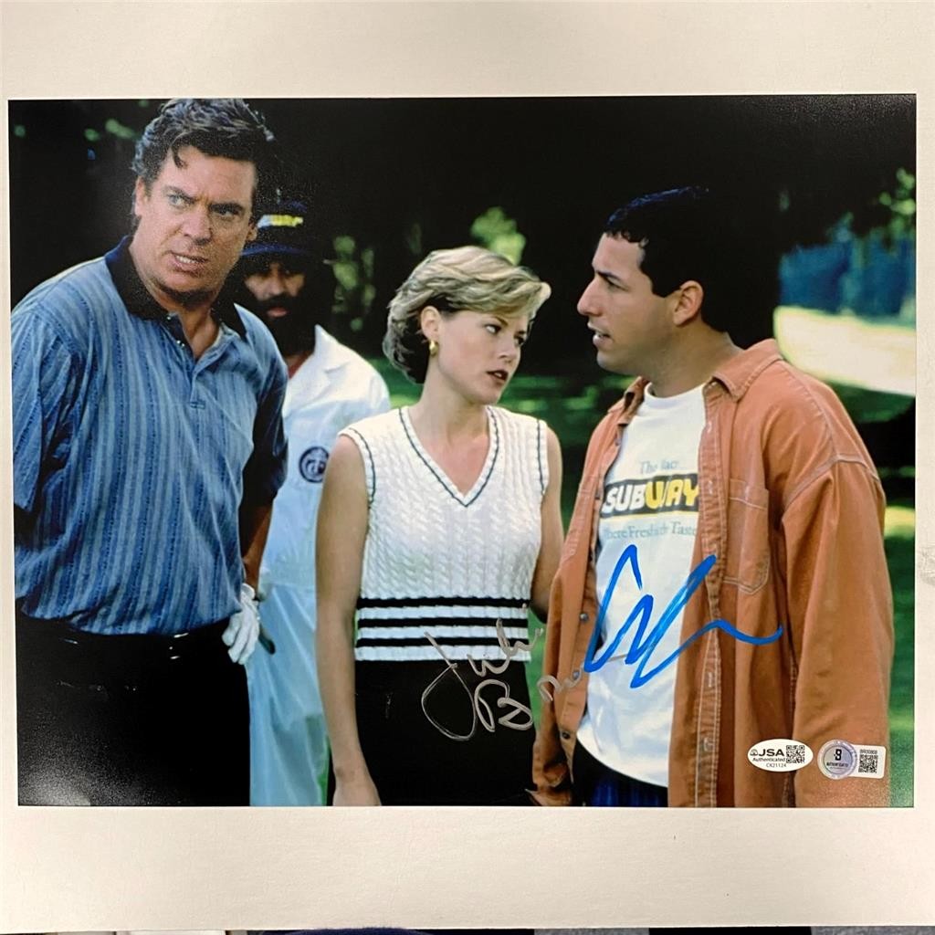 Adam Sandler & Julie Bowen signed Happy Gilmore 11x14 Photo autograph ~ JSA BAS