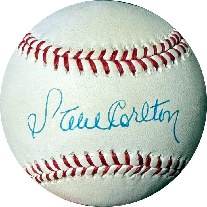 Steve Carlton signed RONL Rawlings OFC National League Baseball minor tone-COA