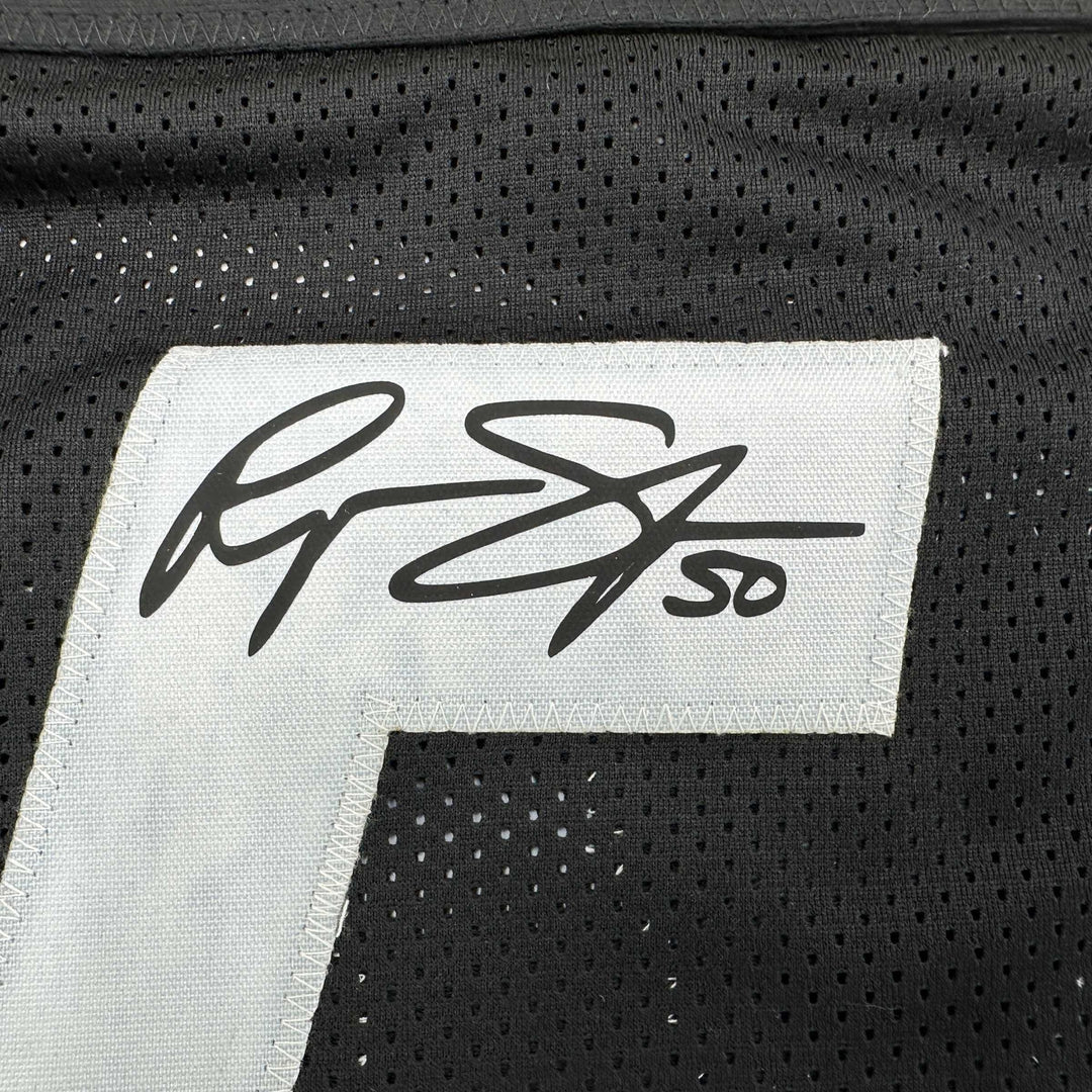 Facsimile Autographed Ryan Shazier Pittsburgh Black Reprint Jersey Size Men's XL