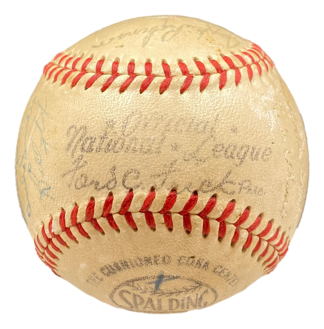 1949 Brooklyn Dodgers (28) Signed NL Baseball Jackie Robinson & More BAS