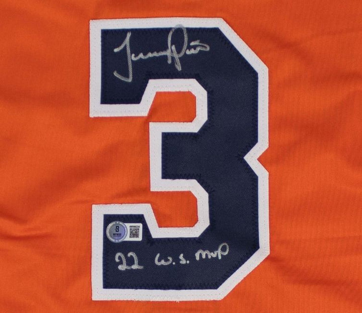 Jeremy Pena Houston Signed Orange Baseball Jersey 22 WS MVP BAS