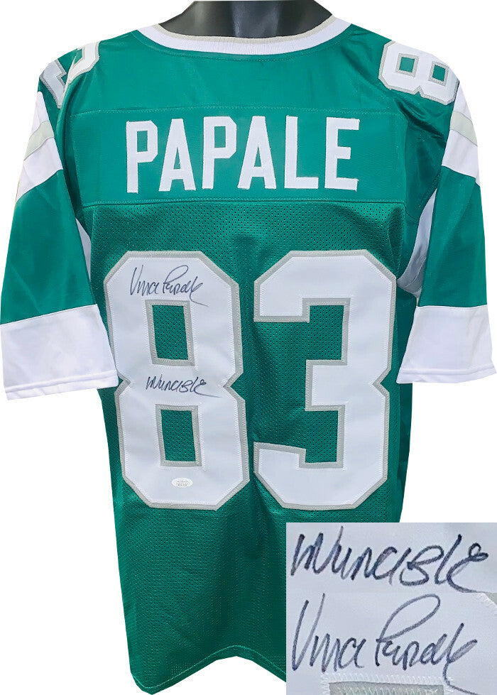 Vince Papale signed Green TB Custom Stitched Pro Style Jersey Invincible XL- JSA