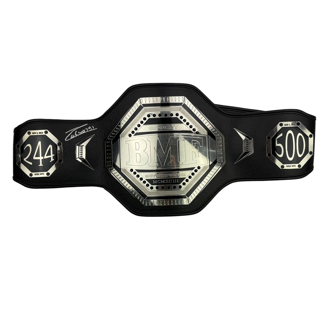 Autographed/Signed Charles Oliveira UFC Replica BMF Championship Belt PSA COA