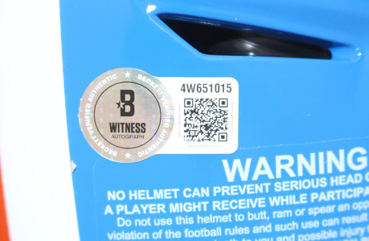 John Elway Autographed Denver Broncos SpeedFlex TB Helmet Beckett Witness 55374