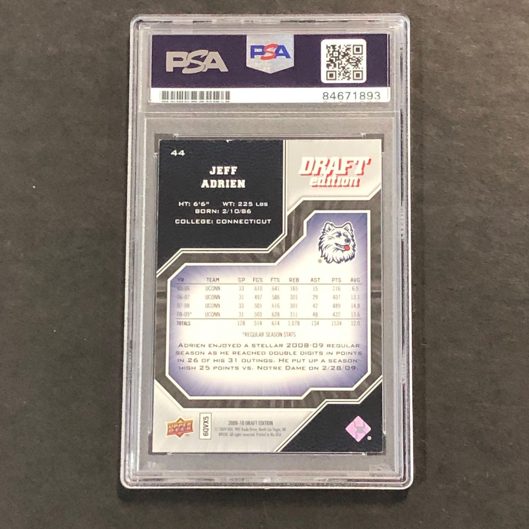 2009-10 Upper Deck Draft Edition #44 Jeff Adrien signed card PSA/DNA Auto RC
