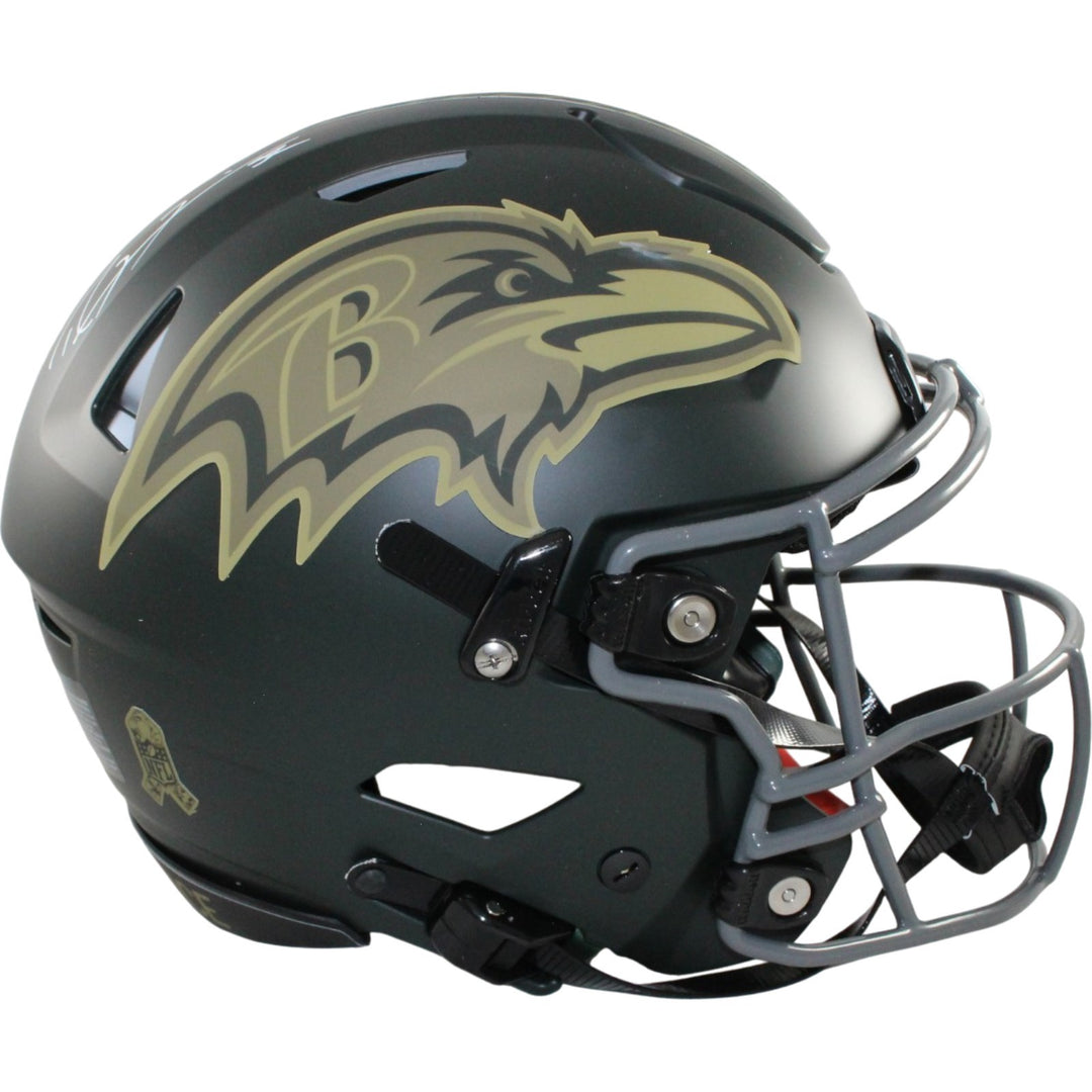Ray Lewis Autographed Baltimore Ravens SpeedFlex 25 STS Helmet Beckett W 56150