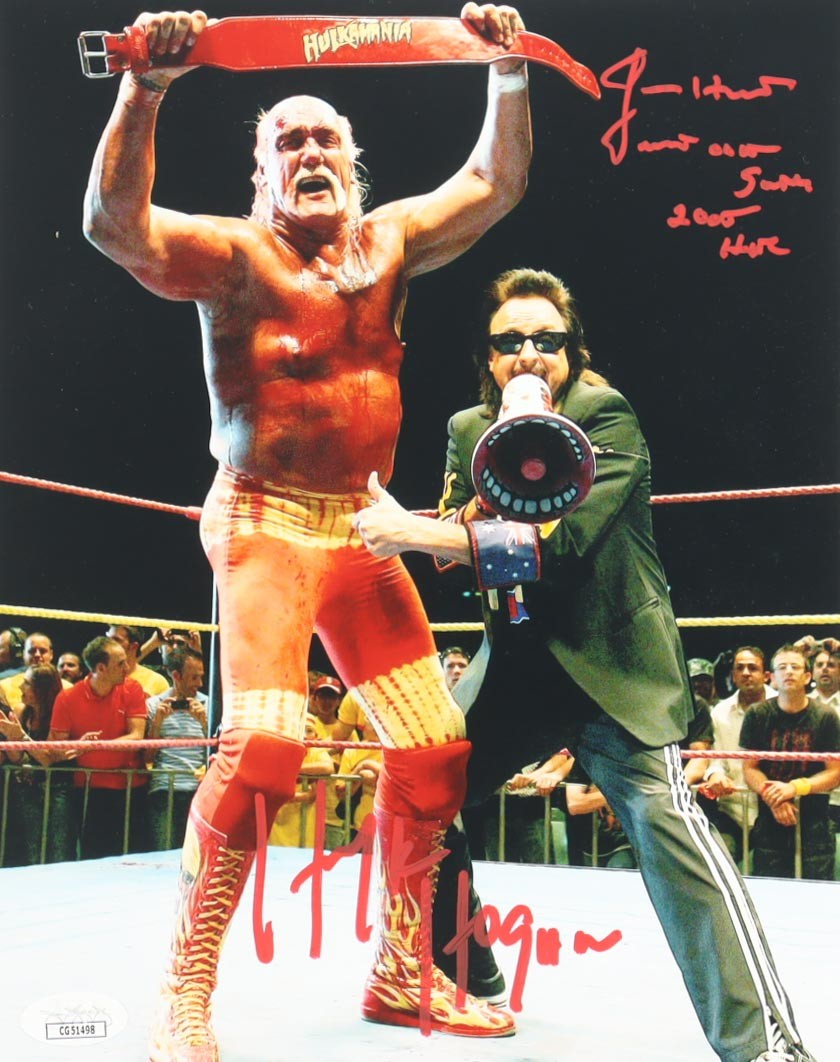 Hulk Hogan Jimmy Hart Signed 8x10 WWE Wrestling Photo JSA Hologram
