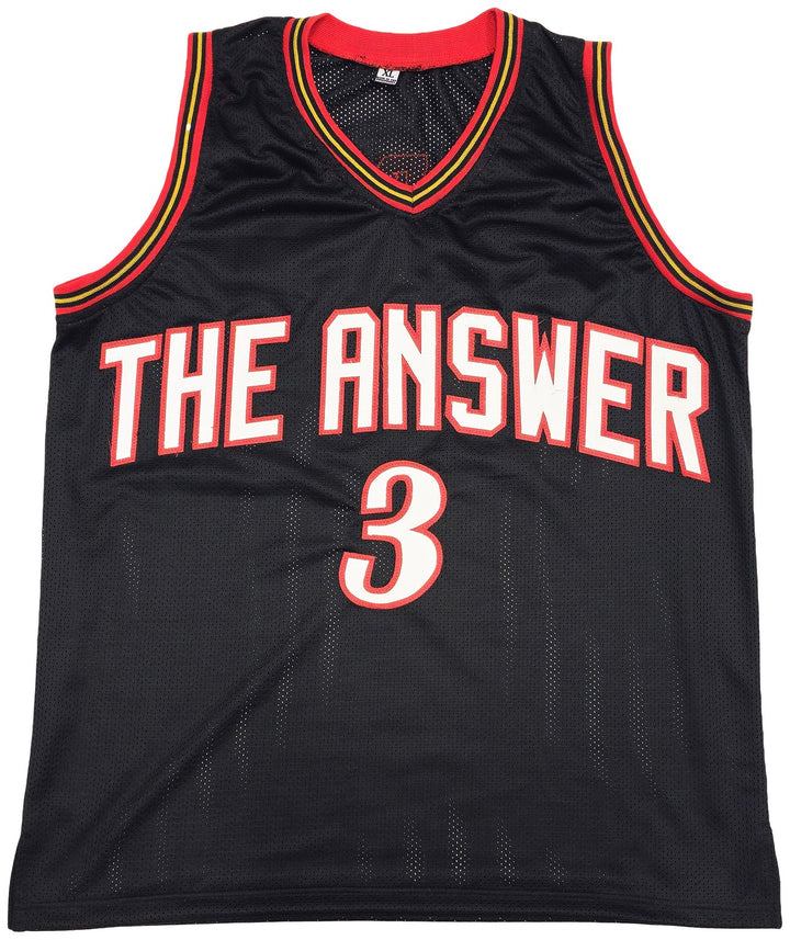 Philadelphia 76ers Allen Iverson Autographed Signed Black Jersey Beckett Wit
