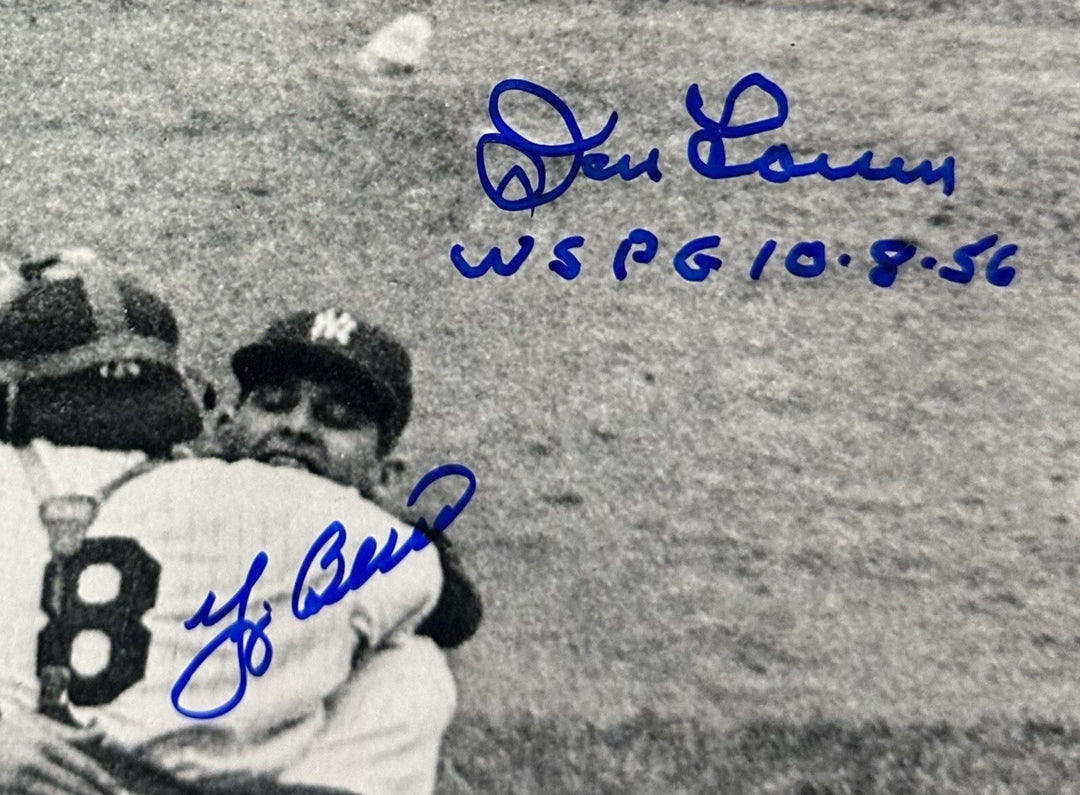 Yogi Berra Don Larsen Signed 11x14 Framed Photo Yankees WS Perfect Game Auto PSA