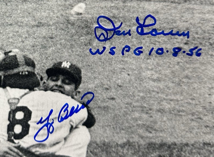 Yogi Berra Don Larsen Signed 11x14 Framed Photo Yankees WS Perfect Game Auto PSA